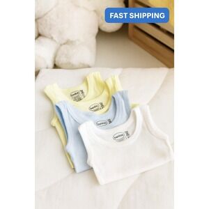 Baby Clothing Lot – 6 Sleeveless Bodysuits – Small (14-18 lbs) 👶💙